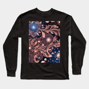 Other Worldly Designs- nebulas, stars, galaxies, planets with feathers Long Sleeve T-Shirt